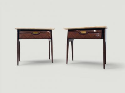  La Permanente Mobili Cant Mid Century Bedside Tables or Night Stands by La Permanente Mobili Cant 1950s