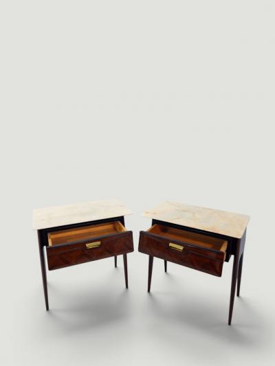 La Permanente Mobili Cant Mid Century Bedside Tables or Night Stands by La Permanente Mobili Cant 1950s