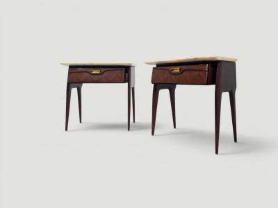  La Permanente Mobili Cant Mid Century Bedside Tables or Night Stands by La Permanente Mobili Cant 1950s
