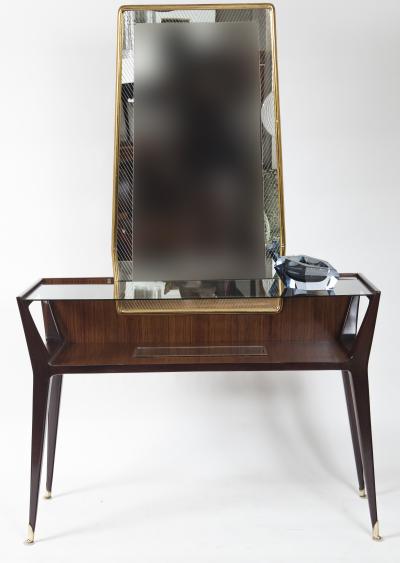  La Permanente Mobili Cant Mid Century Console With Mirror by Cantu Mobili
