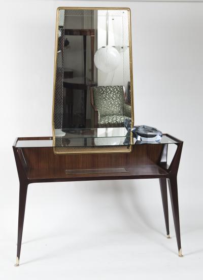 La Permanente Mobili Cant Mid Century Console With Mirror by Cantu Mobili