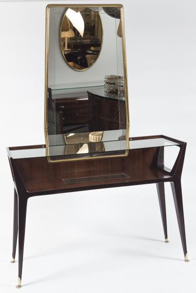  La Permanente Mobili Cant Mid Century Console With Mirror by Cantu Mobili