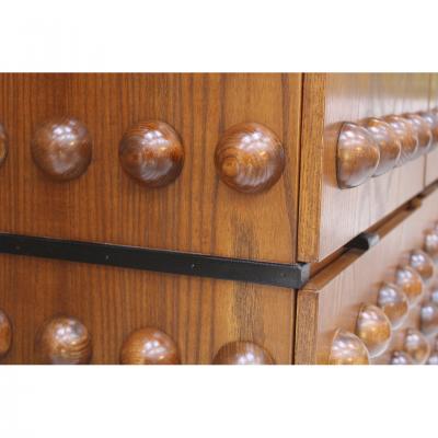 La Studio Brutalist Style Italian Dry Bar made of Oak Wood Drinks Cabinet