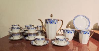  La Vielle Abbaye Art Deco Limoges Coffee Tea Dessert Set