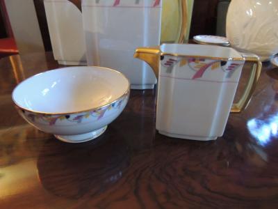  La Vielle Abbaye Art Deco Limoges Tea Coffee Dessert Set Service for 16