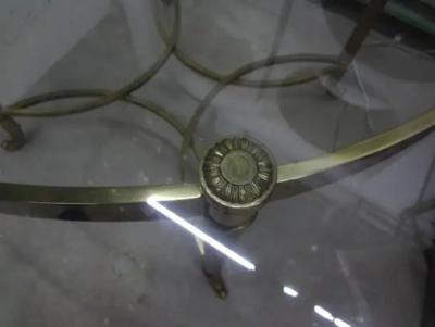  LaBarge Italian Hollywood Regency Brass Center Table Or Dining Table