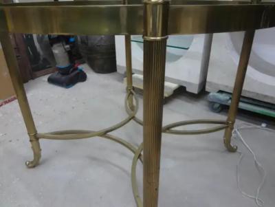  LaBarge Italian Hollywood Regency Brass Center Table Or Dining Table