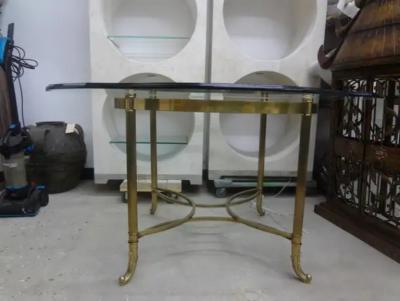  LaBarge Italian Hollywood Regency Brass Center Table Or Dining Table