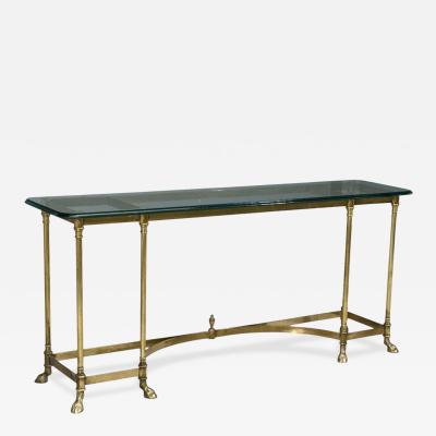  LaBarge LaBarge German Modern Console Table Brass Glass Germany 1970s