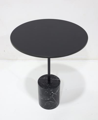  LaPalma Lapalmas Jey Side Table in Black with Marquina Marble Base
