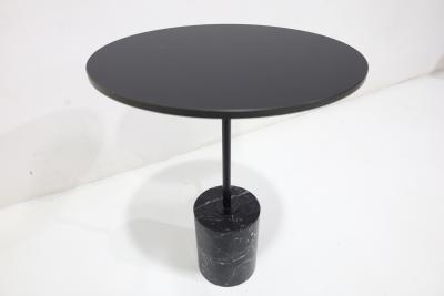  LaPalma Lapalmas Jey Side Table in Black with Marquina Marble Base