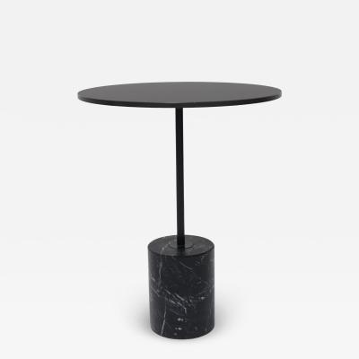  LaPalma Lapalmas Jey Side Table in Black with Marquina Marble Base
