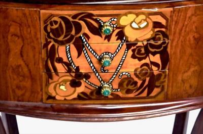  Lahalle et Levard Lahalle et Levard side table small cabinet with marquetry drawers