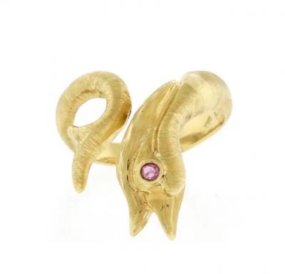  Lalaounis Ilias Lalaounis Ilias Lalaounis 18kt Yellow Gold Serpent Ring