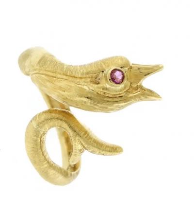  Lalaounis Ilias Lalaounis Ilias Lalaounis 18kt Yellow Gold Serpent Ring