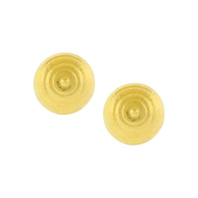  Lalaounis Ilias Lalaounis Swirl Dome Gold Earrings
