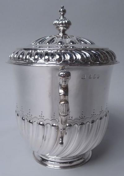  Lambert Co English Victorian Georgian Classical Britannia Silver Covered Urn 1894