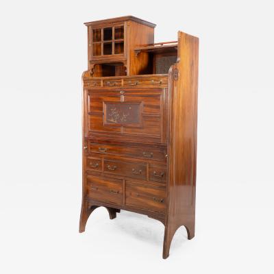  Lambs of Manchester Lambs of Manchester An Anglo Japanese Secretaire Bookcase with Lacquered Panel