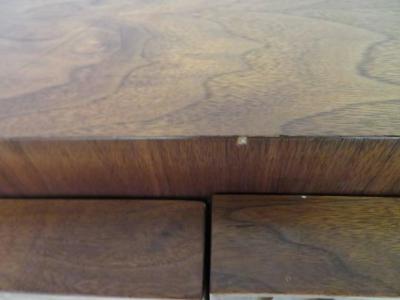 Lane Furniture Handsome American Brutalist Modern Sculptural Walnut Credenza Mid Century