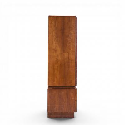  Lane Furniture Lane Brutalist Mid Century Walnut Armoire Dresser