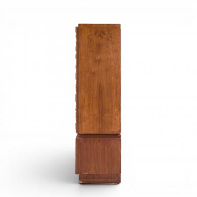 Lane Furniture Lane Brutalist Mid Century Walnut Armoire Dresser