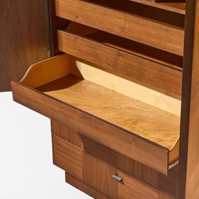  Lane Furniture Lane Brutalist Mid Century Walnut Armoire Dresser