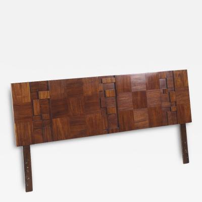  Lane Furniture Lane Brutalist Mid Century Walnut King Headboard