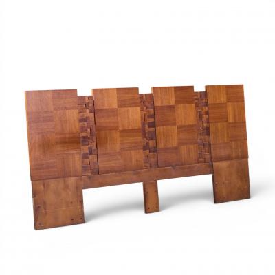  Lane Furniture Lane Brutalist Mid Century Walnut King Headboard