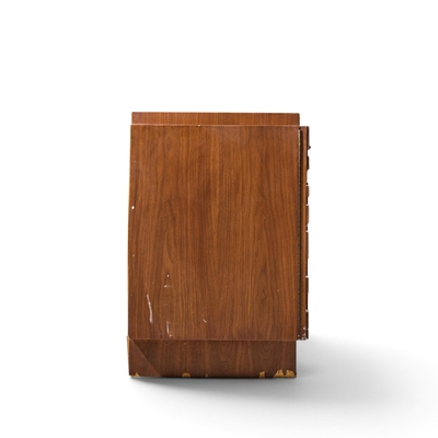  Lane Furniture Lane Brutalist Mid Century Walnut Lowboy Dresser