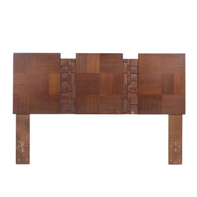  Lane Furniture Lane Brutalist Mid Century Walnut Queen Headboard