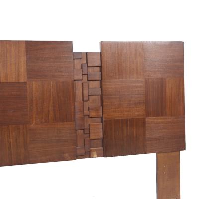  Lane Furniture Lane Brutalist Mid Century Walnut Queen Headboard