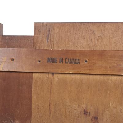  Lane Furniture Lane Brutalist Mid Century Walnut Queen Headboard