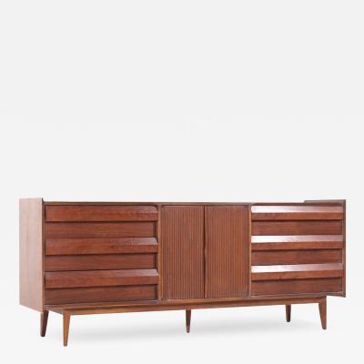  Lane Furniture Lane First Edition Mid Century Walnut Lowboy Dresser