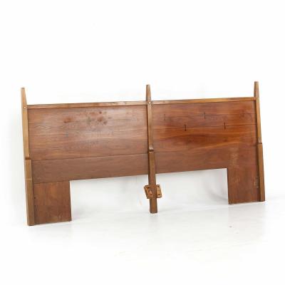  Lane Furniture Lane Mid Century Bowtie Tuxedo Walnut and Rosewood King Headboard