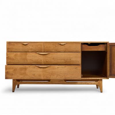  Lane Furniture Lane Perception Mid Century Walnut Offset Credenza