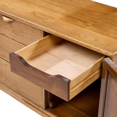  Lane Furniture Lane Perception Mid Century Walnut Offset Credenza