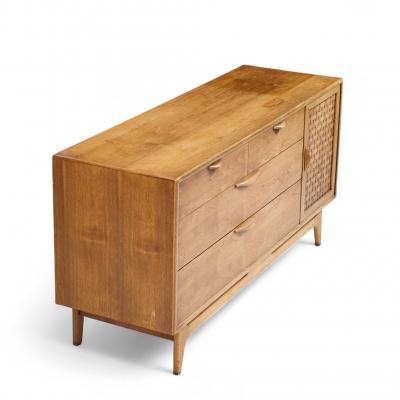  Lane Furniture Lane Perception Mid Century Walnut Offset Credenza