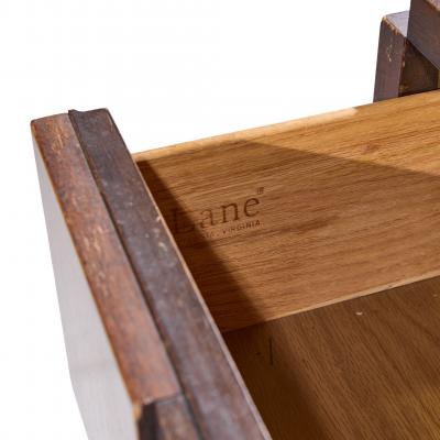  Lane Furniture Lane Staccato Brutalist Mid Century Walnut Lowboy Dresser