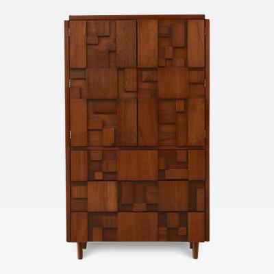  Lane Furniture Mid Century Brutalist Staccato Highboy Dresser by Lane