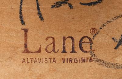  Lane Furniture Mid Century Floating Top Walnut Live Edge Side Tables by Lane