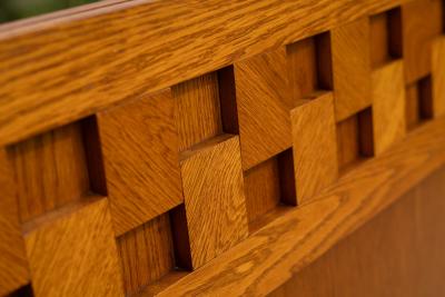 Lane Furniture Monumental Lane Furniture King Size 62 Staccato Cubist Headboard in Oak
