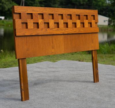 Lane Furniture Monumental Lane Furniture King Size 62 Staccato Cubist Headboard in Oak