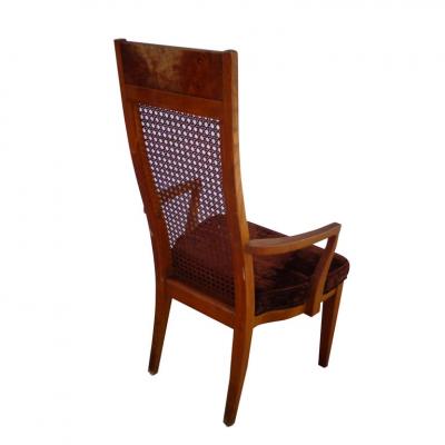  Lane Furniture Set of 10 Lane High Back Cane Dining Chairs