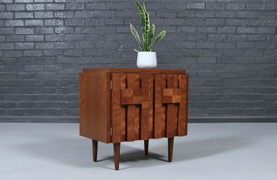  Lane Furniture Single Mid Century Brutalist Modern Staccato Night Stand by Lane