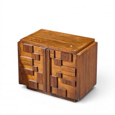  Lane Staccato Lane Staccato Brutalist Mid Century Nightstands Pair
