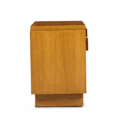  Lane Staccato Lane Staccato Brutalist Mid Century Oak Nightstands Pair
