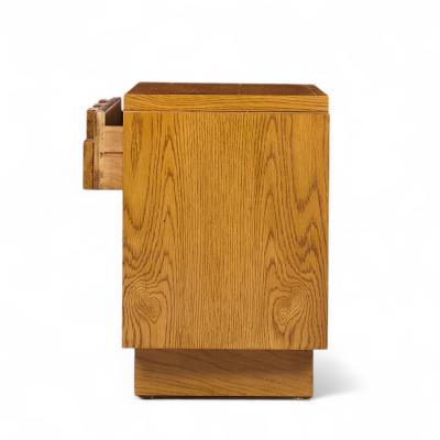  Lane Staccato Lane Staccato Brutalist Mid Century Oak Nightstands Pair