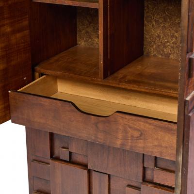  Lane Staccato Lane Staccato Brutalist Mid Century Walnut Armoire Dresser