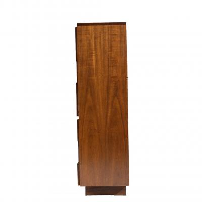  Lane Staccato Lane Staccato Brutalist Mid Century Walnut Armoire Dresser
