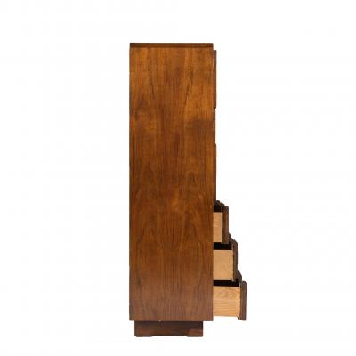  Lane Staccato Lane Staccato Brutalist Mid Century Walnut Armoire Dresser